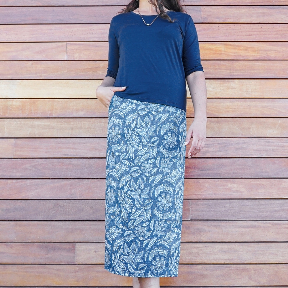 Ripskirt, rustic denim, XL